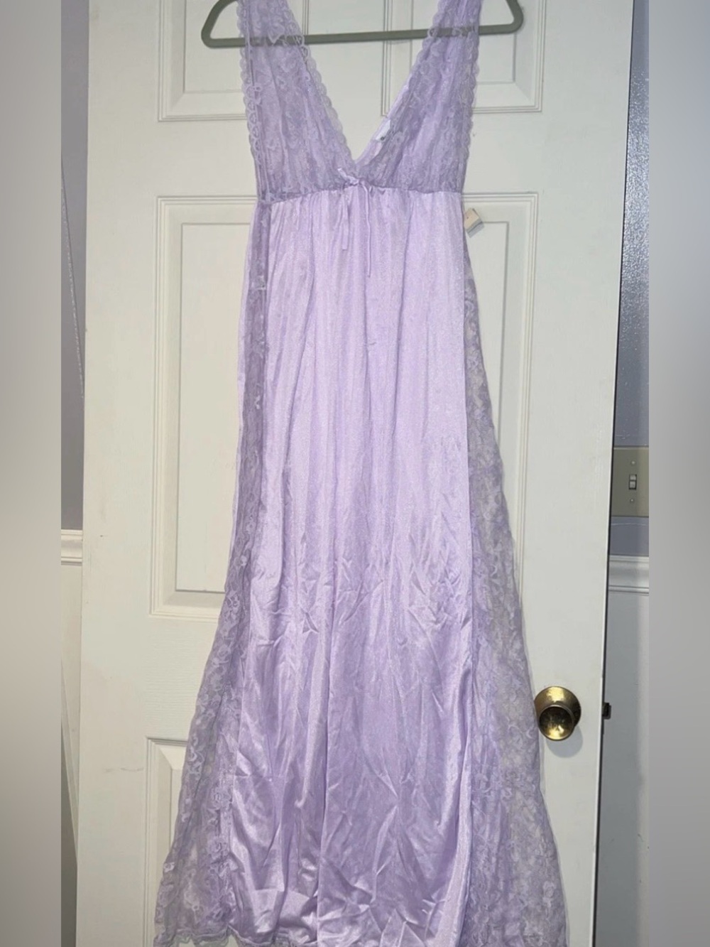 Bernette New York Nightgown NWT Vintage Purple Lace Nylon M